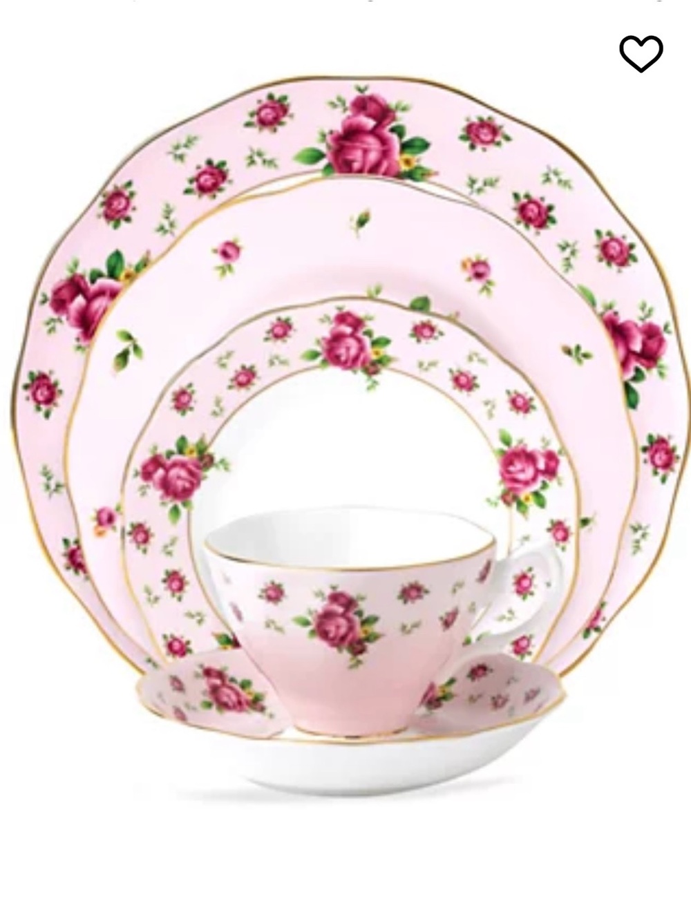 Royal Albert country rose 5 piece set